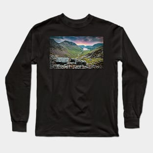 Stone Hut with Valley View in Mountains Long Sleeve T-Shirt